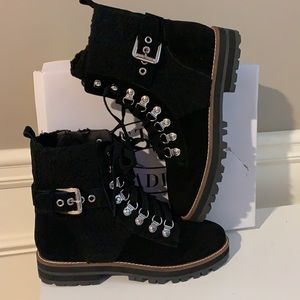 STEVE MADDEN WOMENS LACIE BLACK SUEDE ANKLE BOOT